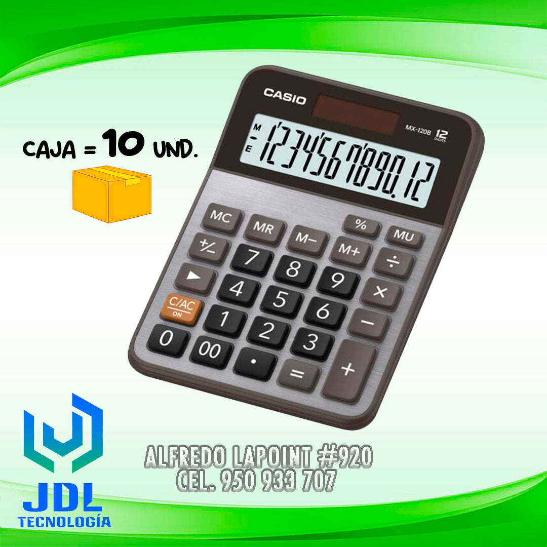CALCULADORA CASIO MX-120B – JDL TECNOLOGIA - Main Image