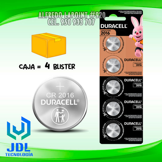 PILA DURACELL CR 2016 3V LITIO