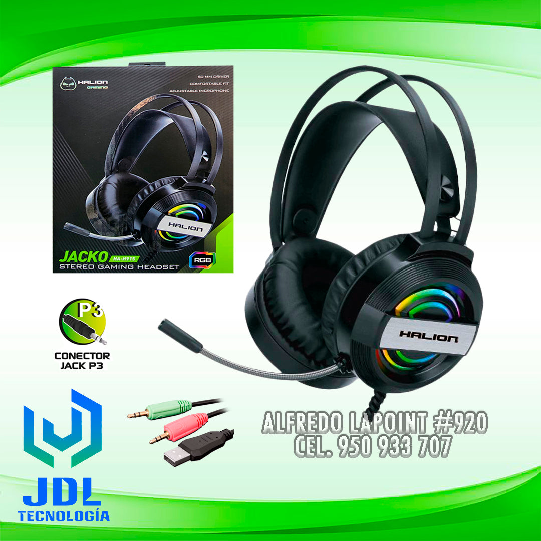 AUDÍFONOS GAMER HALION HA-H915