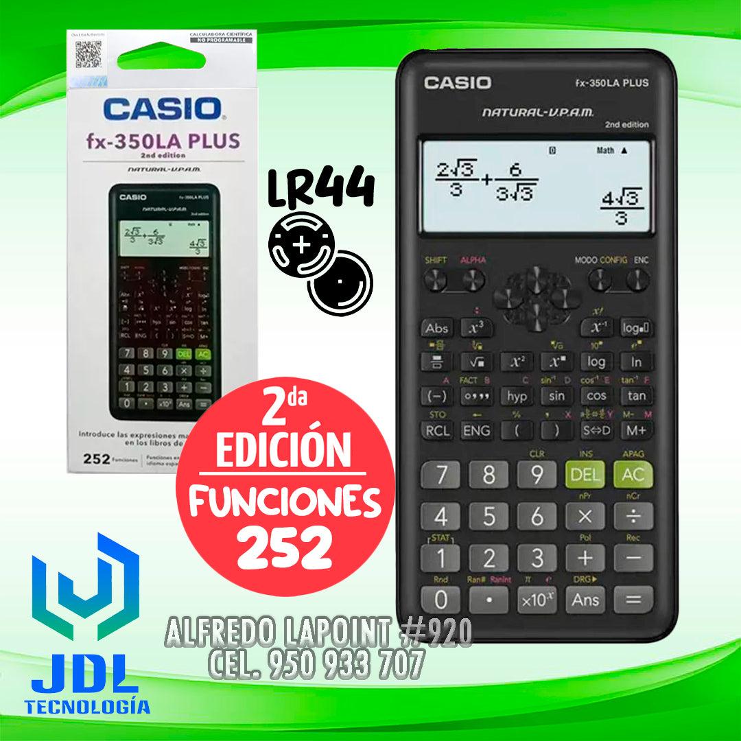 CALCULADORA CIENTÍFICA CASIO FX-350LA PLUS