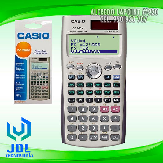 CALCULADORA FINANCIERA CASIO FC-200V