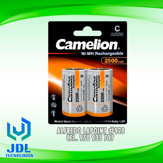 PILAS RECARGABLES CAMELION TIPO "C" 2500 MAH