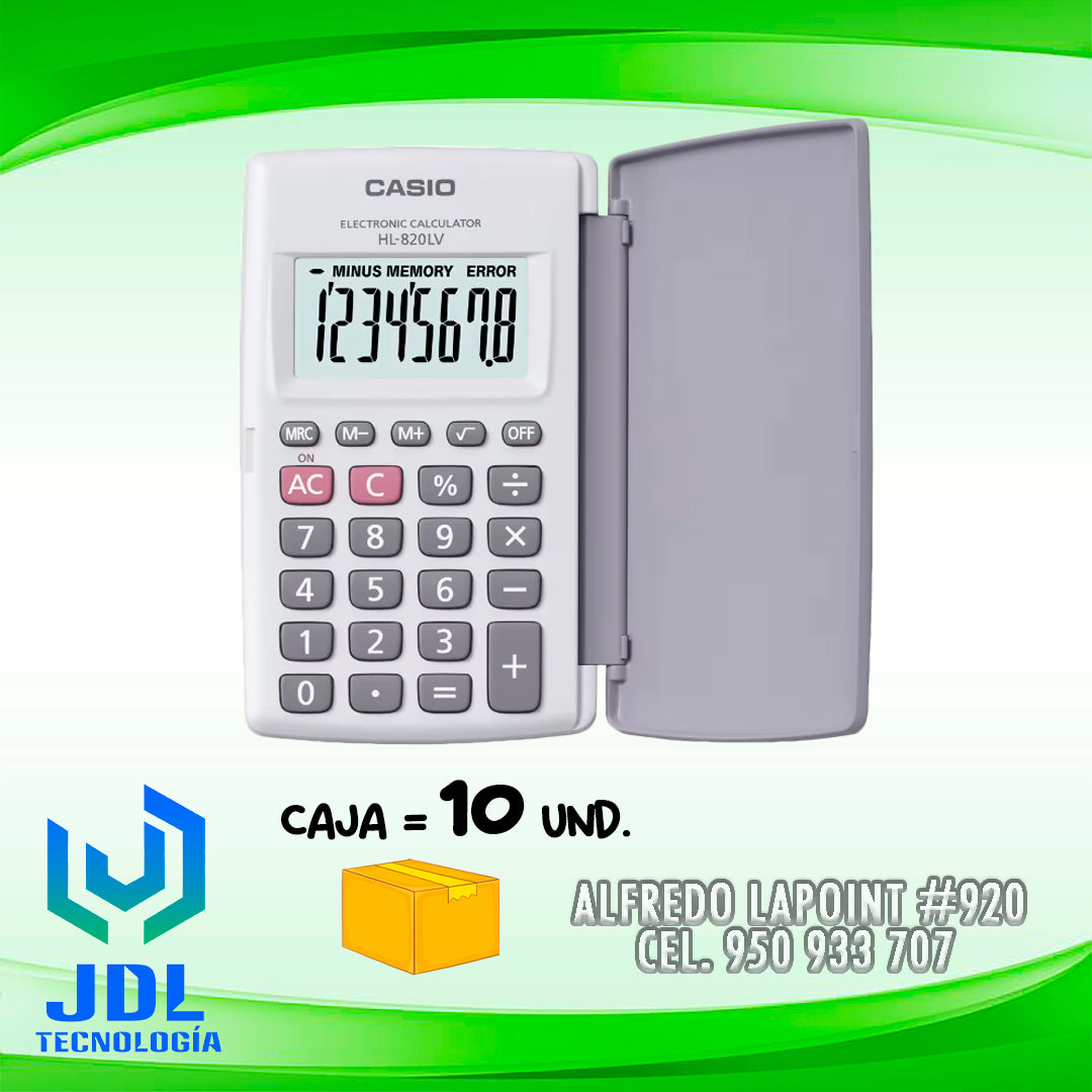 CALCULADORA CASIO HL-820-LV