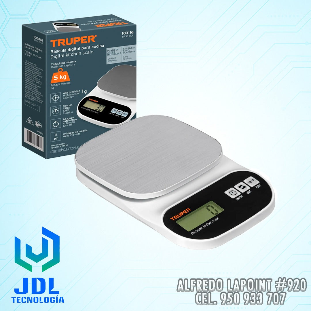 BALANZA DIGITAL PARA COCINA 5KG