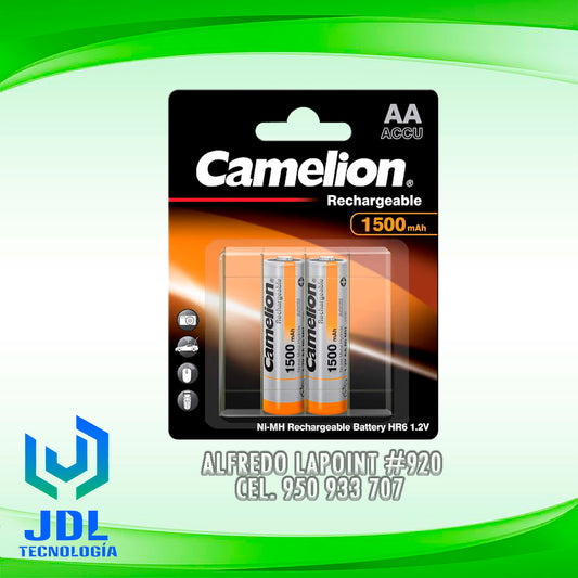 PILAS RECARGABLES CAMELION AA 1500 MAH