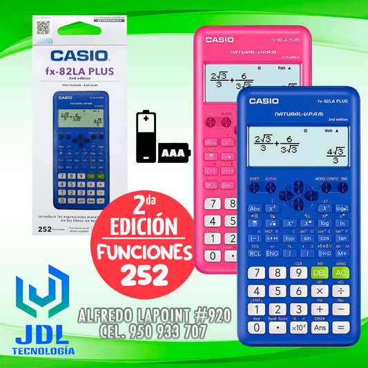 CALCULADORA CIENTÍFICA CASIO FX-82LA PLUSS BLU