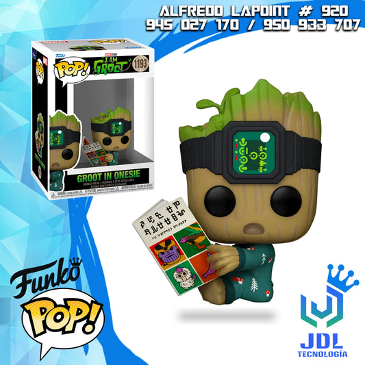 Funko Pop Marvel : I Am Groot In Onesie With Book #1193