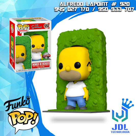 Funko Pop Los Simpson - Homero en Arbusto exclusivo EE #1252