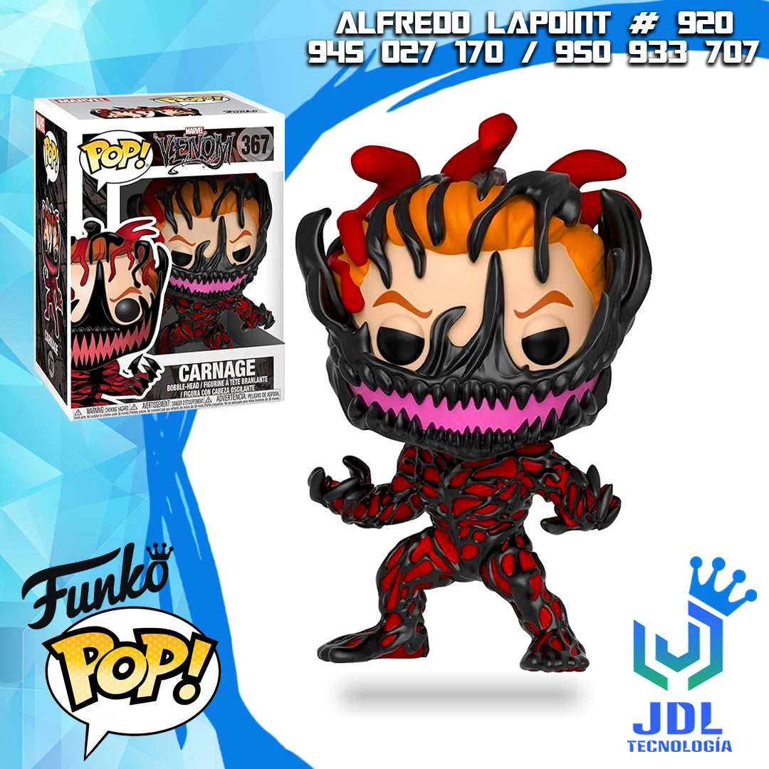 Funko Pop Venom - Carnage Kletus Kassady #367