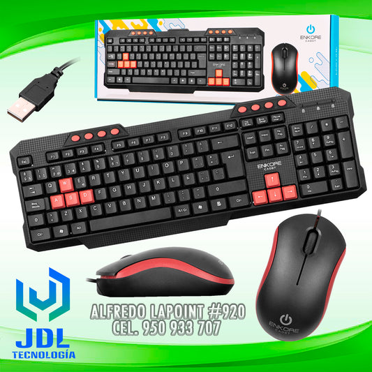 KIT TECLADO + MOUSE ENKORE CADET