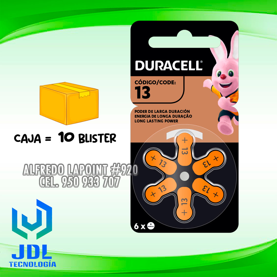 PILA DURACELL AUDITIVA NRO "13"